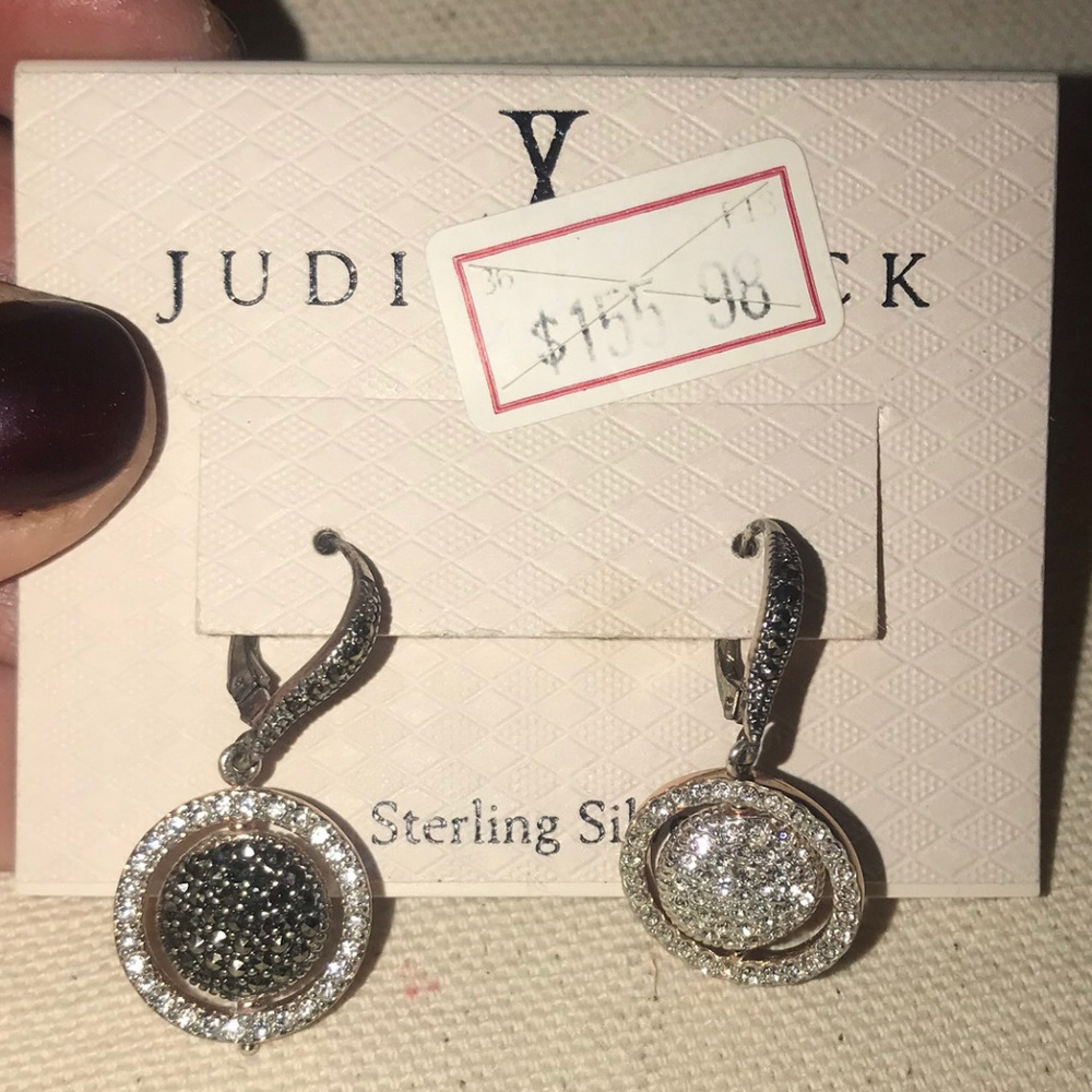 Judith Jack Sterling Flip Reversible Earrings COOL